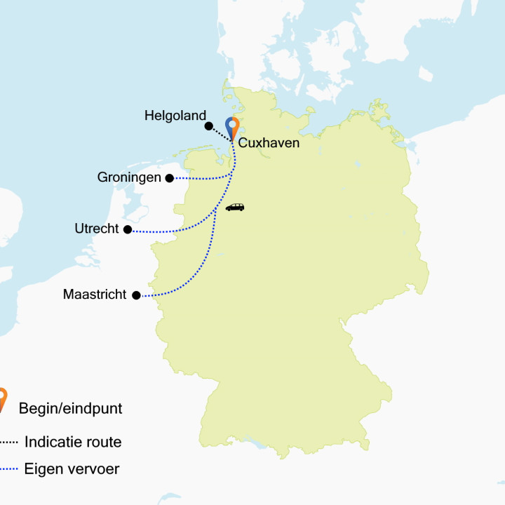 Kaart Duitsland Helgoland