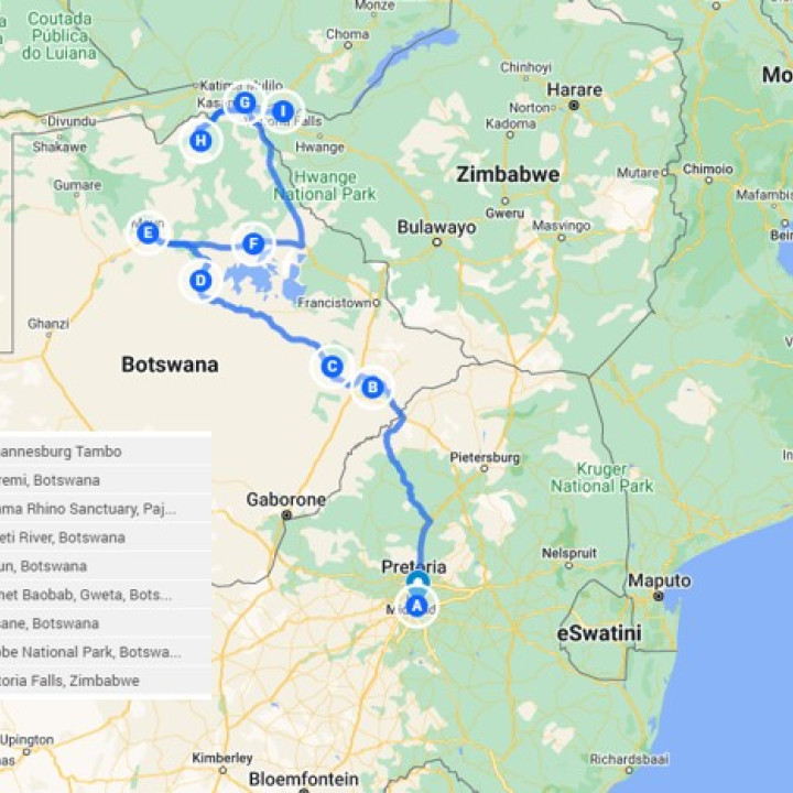 Route Botswana